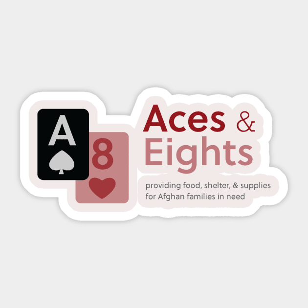 Red Aces and Eights Sticker by Aces & Eights 